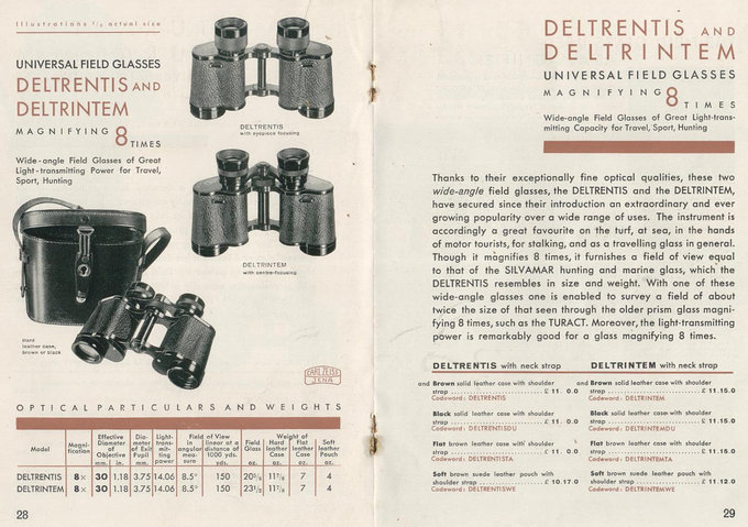 Legendary binoculars - Carl Zeiss Jena Deltrintem 8x30 - Carl Zeiss Jena Deltrintem 8x30 - 1920-1990