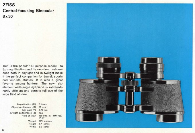 Legendary binoculars - Carl Zeiss 8x30 - Carl Zeiss 8x30 - 1954-1978