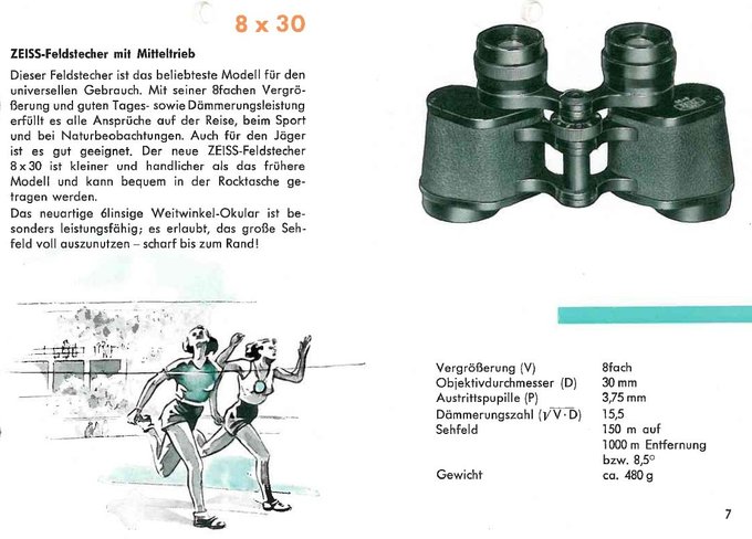 Legendary binoculars - Carl Zeiss 8x30 - Carl Zeiss 8x30 - 1954-1978