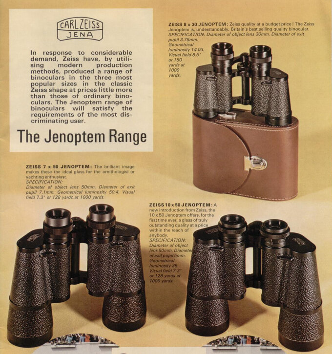 History of 7x50 binoculars from Jena - History of 7x50 binoculars from Jena