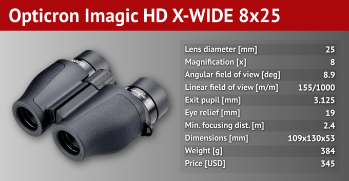 Review of the Opticron Imagic HD X-WIDE 8x25 binoculars - Opticron Imagic HD X-WIDE 8x25 - the perfect compact?