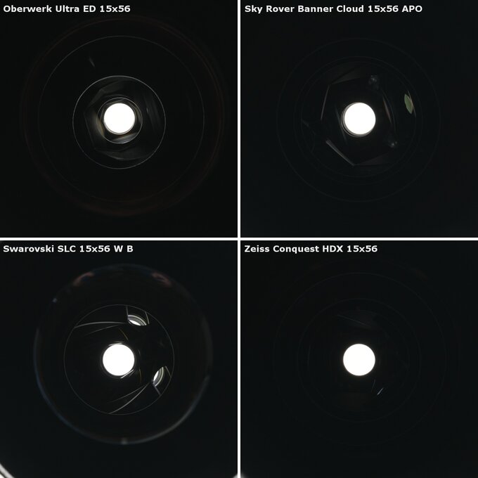 Review of four 15x56 binoculars - Ghosting and flares